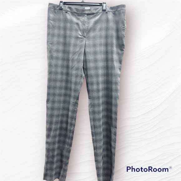 Armani Collezioni Wool Stretch Plaid Trouser (16/L-XL) *UNHEMMED* NWT - Picture 1 of 10